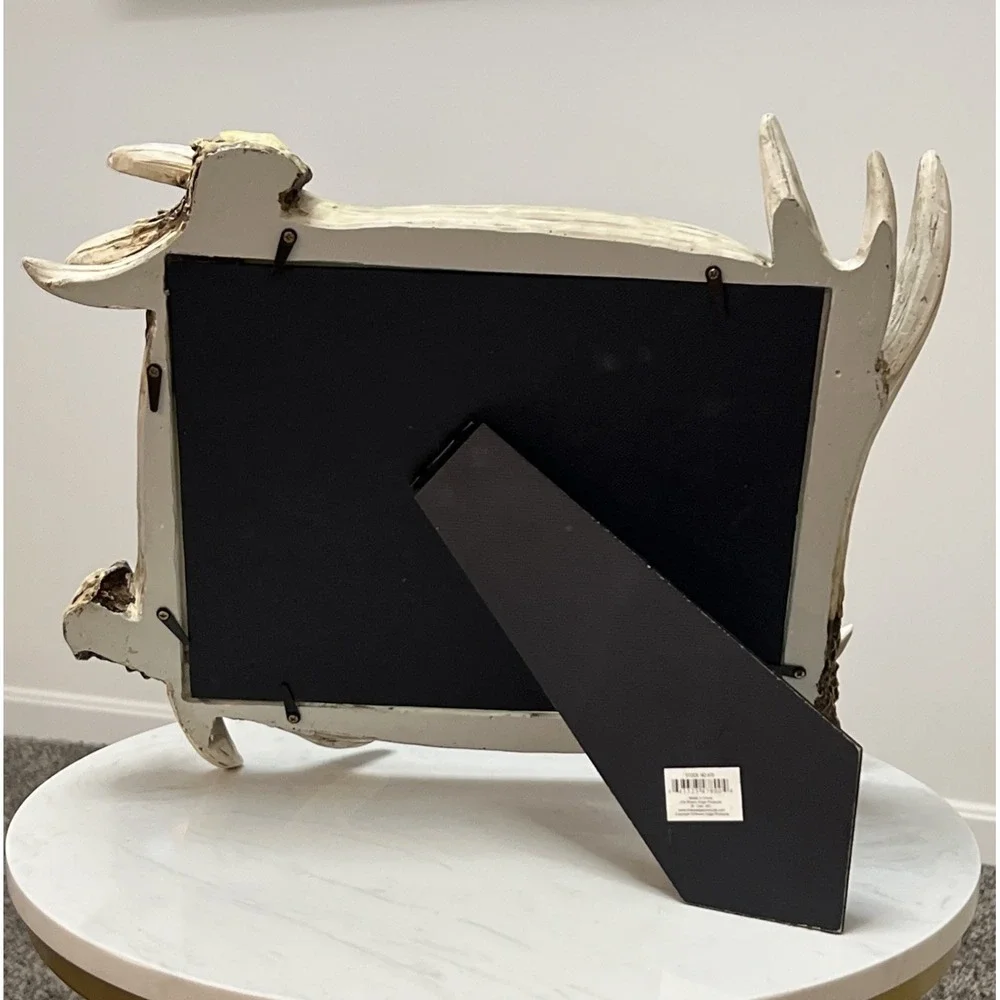 Rivers Edge 8x10 Picture Frame‎ Rustic Resin Antler Cabin Hunting Outdoors Deer
